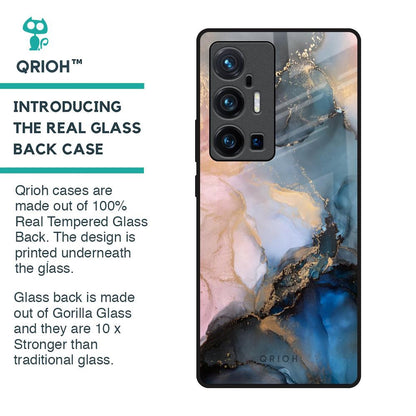 Marble Ink Abstract Glass Case for Vivo X70 Pro Plus