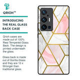 Geometrical Marble Glass Case for Vivo X70 Pro Plus