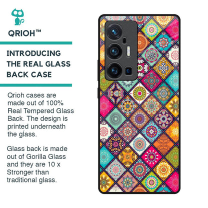 Multicolor Mandala Glass Case for Vivo X70 Pro Plus