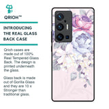 Elegant Floral Glass Case for Vivo X70 Pro Plus