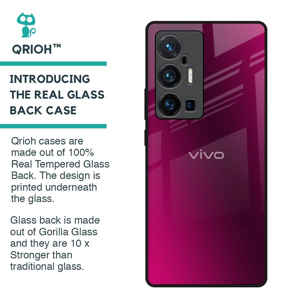 Pink Burst Glass Case for Vivo X70 Pro Plus