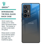 Blue Grey Ombre Glass Case for Vivo X70 Pro Plus