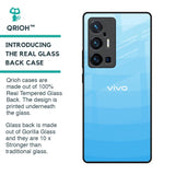Wavy Blue Pattern Glass Case for Vivo X70 Pro Plus