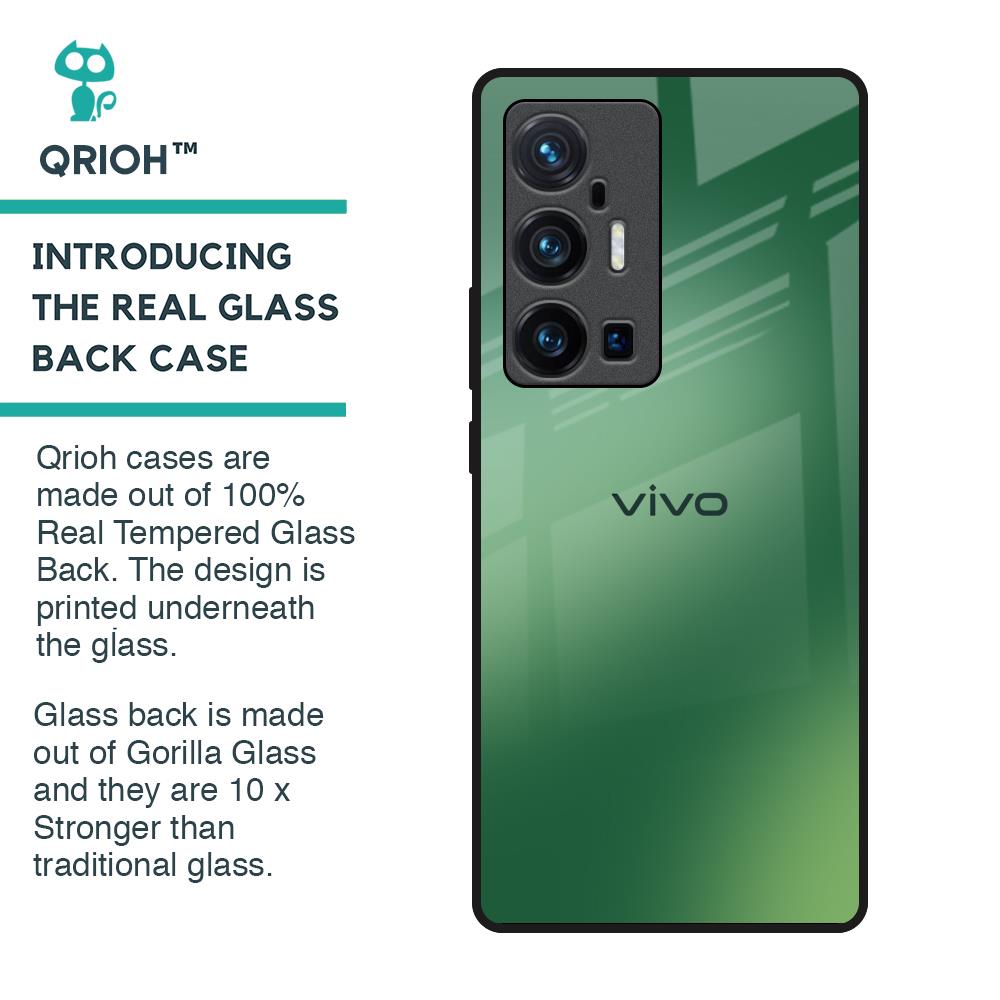 Green Grunge Texture Glass Case for Vivo X70 Pro Plus