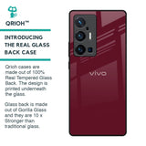 Classic Burgundy Glass Case for Vivo X70 Pro Plus