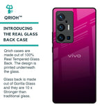 Purple Ombre Pattern Glass Case for Vivo X70 Pro Plus