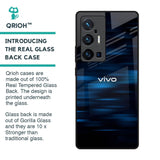 Blue Rough Abstract Glass Case for Vivo X70 Pro Plus