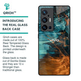 Golden Splash Glass Case for Vivo X70 Pro Plus