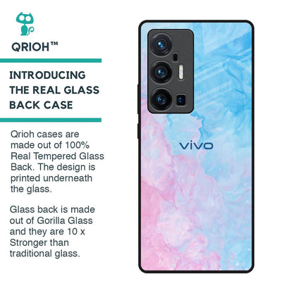Mixed Watercolor Glass Case for Vivo X70 Pro Plus