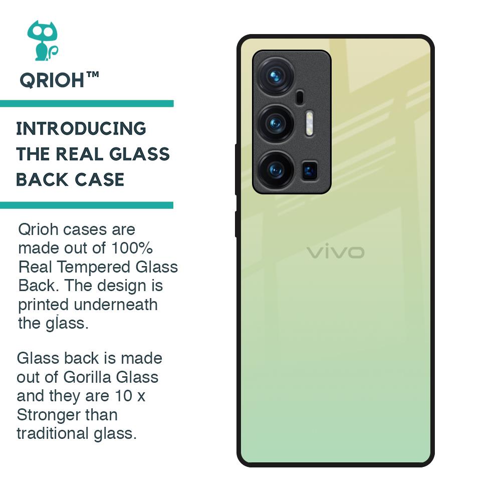 Mint Green Gradient Glass Case for Vivo X70 Pro Plus