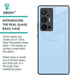 Pastel Sky Blue Glass Case for Vivo X70 Pro Plus