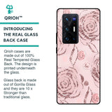Shimmer Roses Glass case for Vivo X70 Pro Plus