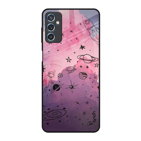 Space Doodles Samsung Galaxy M52 5G Glass Back Cover Online