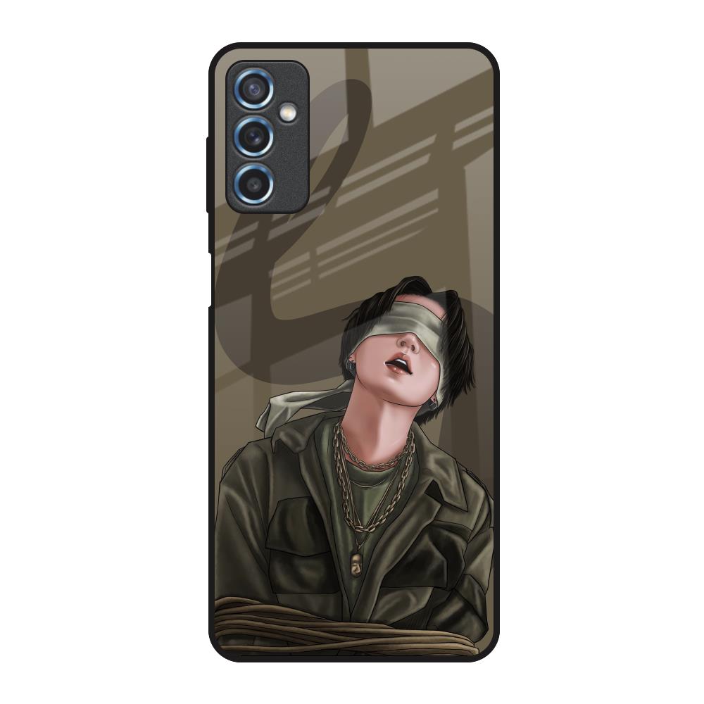 Blind Fold Samsung Galaxy M52 5G Glass Back Cover Online