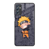 Orange Chubby Samsung Galaxy M52 5G Glass Back Cover Online