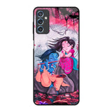 Radha Krishna Art Samsung Galaxy M52 5G Glass Back Cover Online