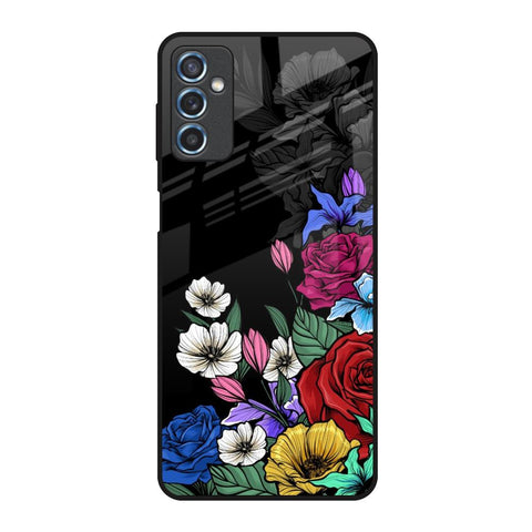 Rose Flower Bunch Art Samsung Galaxy M52 5G Glass Back Cover Online