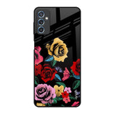 Floral Decorative Samsung Galaxy M52 5G Glass Back Cover Online