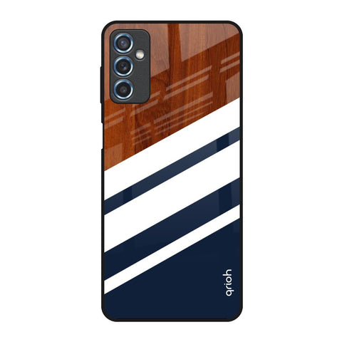 Bold Stripes Samsung Galaxy M52 5G Glass Back Cover Online