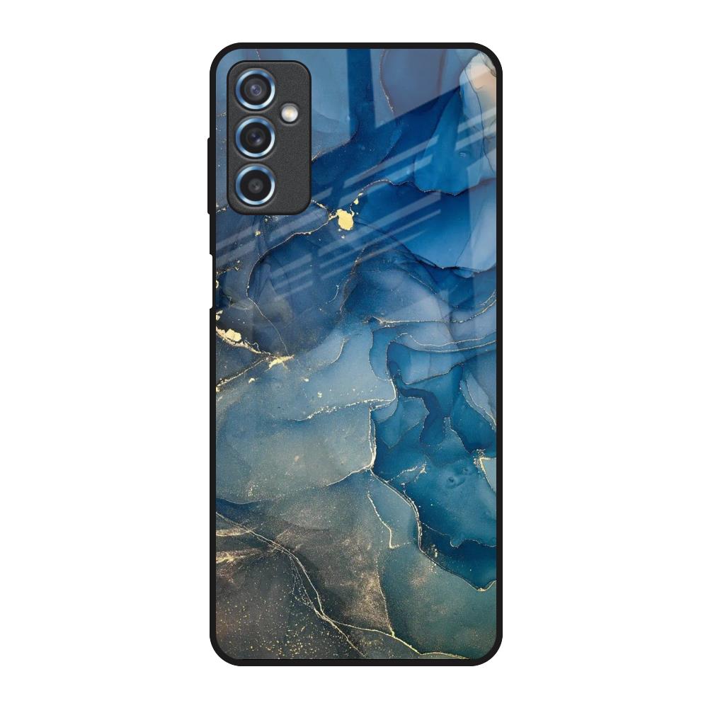 Blue Cool Marble Samsung Galaxy M52 5G Glass Back Cover Online