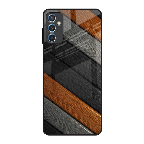 Tri Color Wood Samsung Galaxy M52 5G Glass Back Cover Online