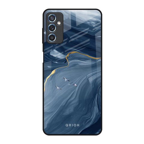 Deep Ocean Marble Samsung Galaxy M52 5G Glass Back Cover Online