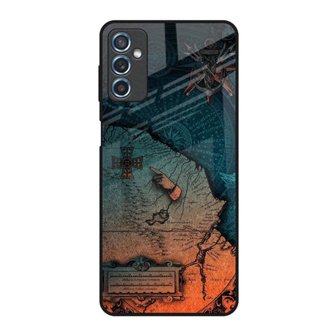 Geographical Map Samsung Galaxy M52 5G Glass Back Cover Online