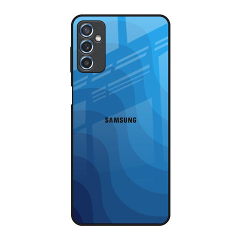 Blue Wave Abstract Samsung Galaxy M52 5G Glass Back Cover Online