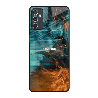 Golden Splash Samsung Galaxy M52 5G Glass Back Cover Online