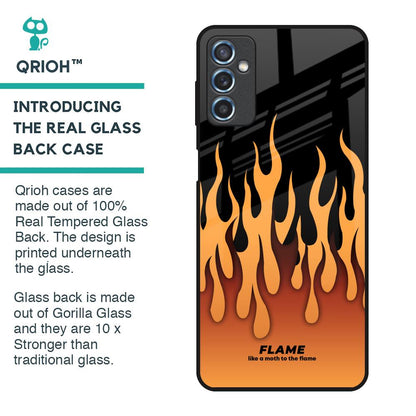 Fire Flame Glass Case for Samsung Galaxy M52 5G