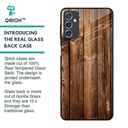 Timber Printed Glass Case for Samsung Galaxy M52 5G