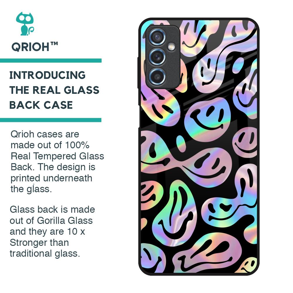 Acid Smile Glass Case for Samsung Galaxy M52 5G