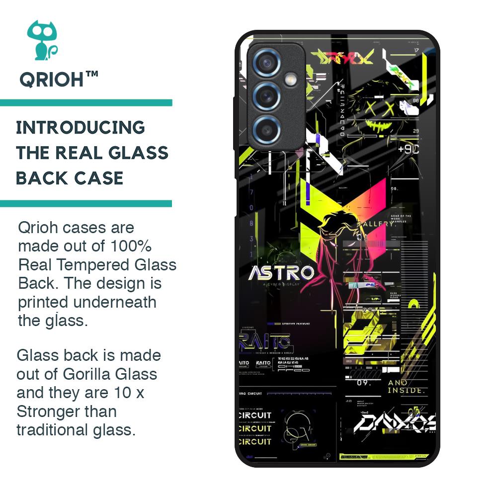 Astro Glitch Glass Case for Samsung Galaxy M52 5G