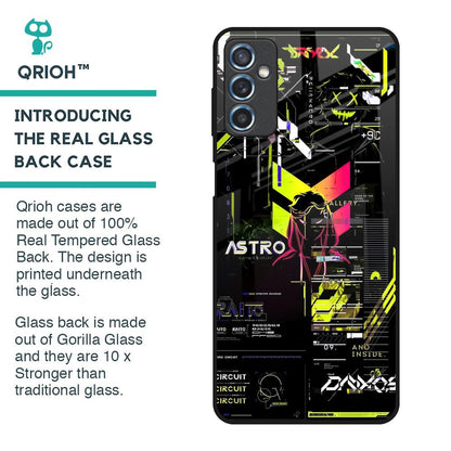 Astro Glitch Glass Case for Samsung Galaxy M52 5G