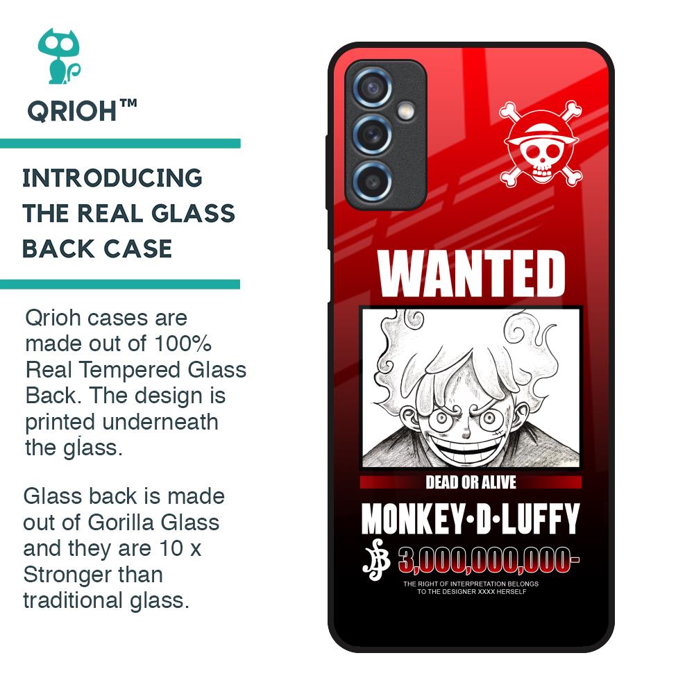 Luffy Wanted Glass Case for Samsung Galaxy M52 5G