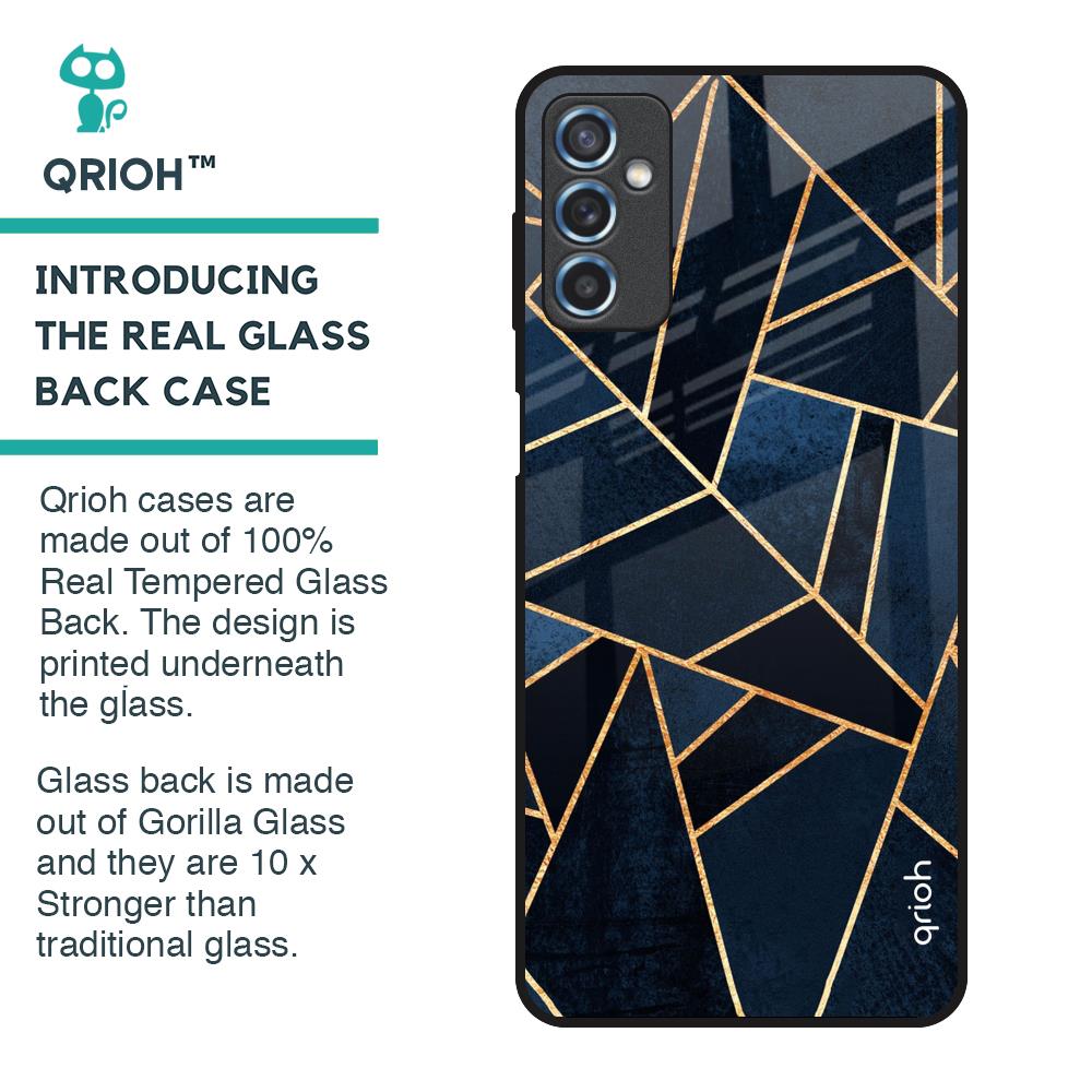 Abstract Tiles Glass Case for Samsung Galaxy M52 5G