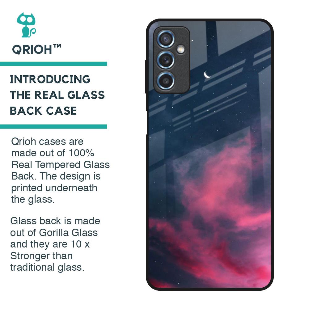 Moon Night Glass Case For Samsung Galaxy M52 5G