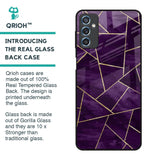 Geometric Purple Glass Case For Samsung Galaxy M52 5G