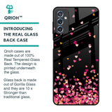 Heart Rain Fall Glass Case For Samsung Galaxy M52 5G
