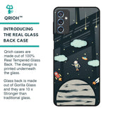 Astronaut Dream Glass Case For Samsung Galaxy M52 5G