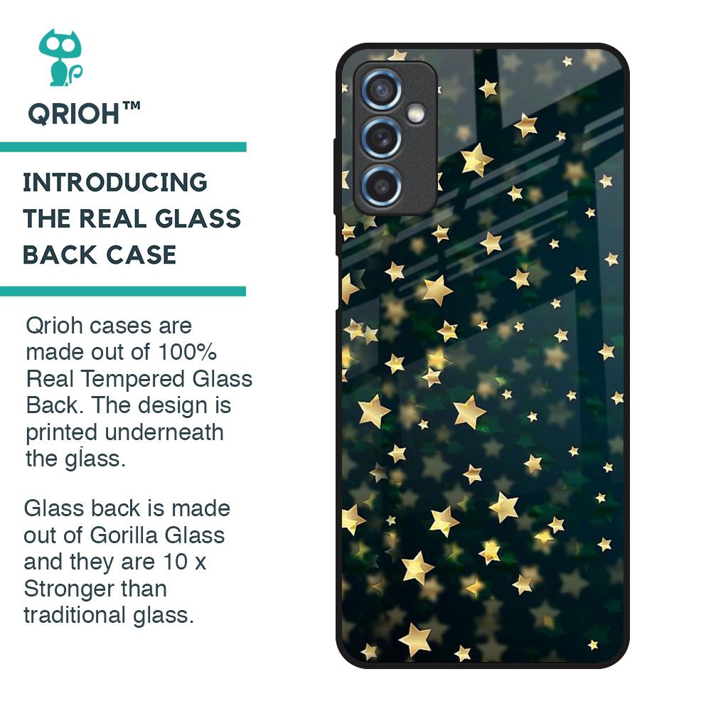 Dazzling Stars Glass Case For Samsung Galaxy M52 5G