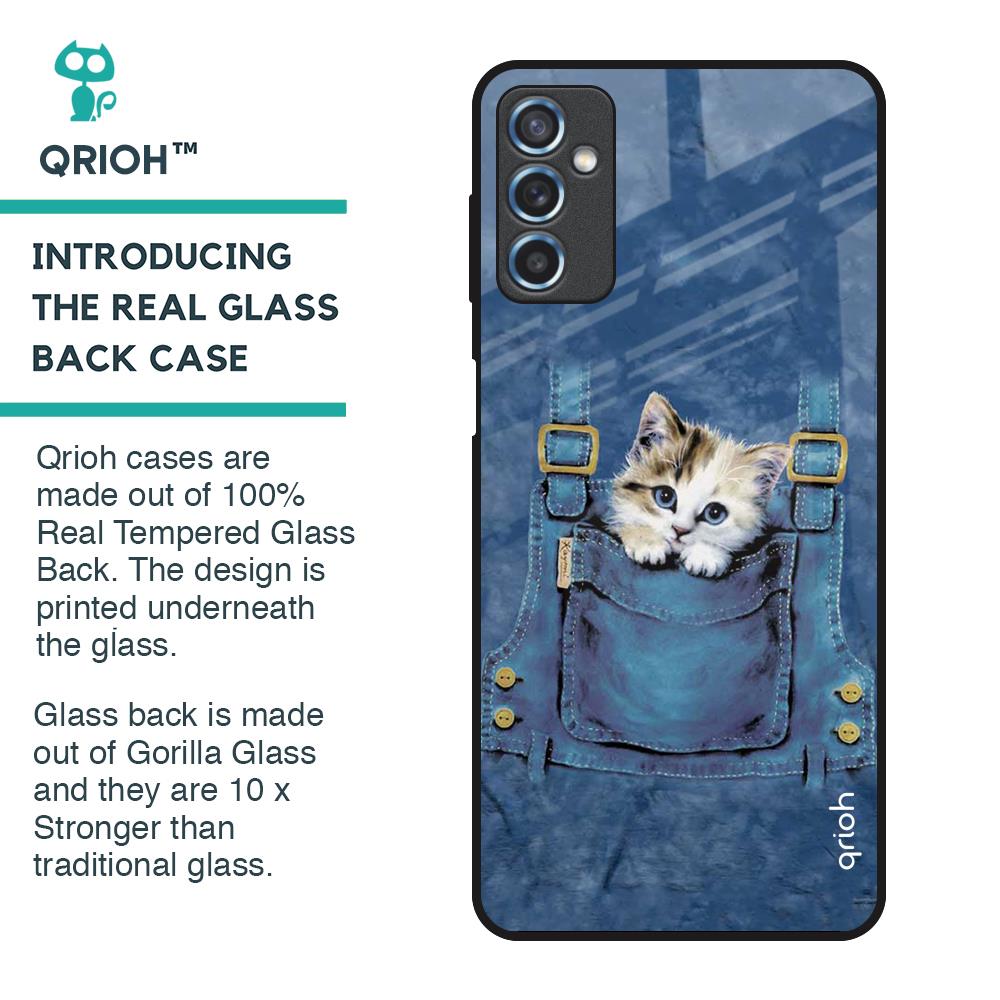 Kitty In Pocket Glass Case For Samsung Galaxy M52 5G