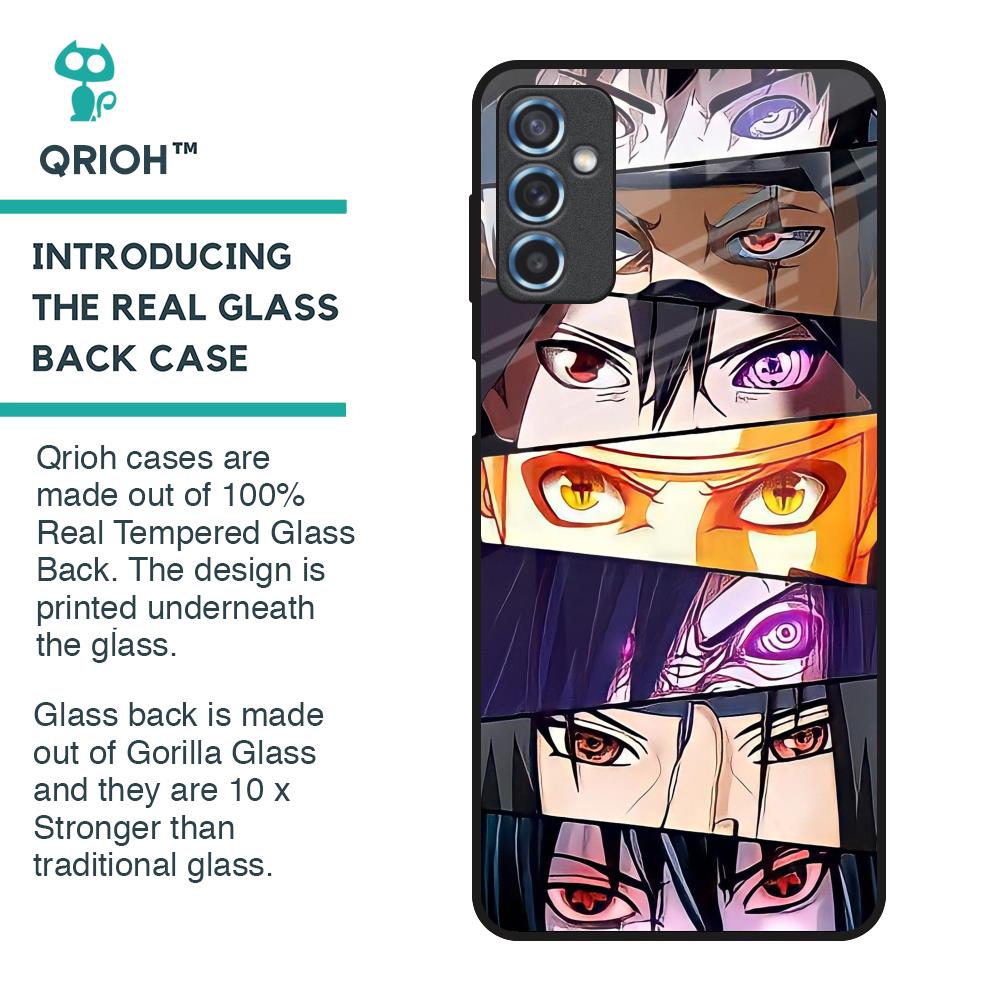 Anime Eyes Glass Case for Samsung Galaxy M52 5G