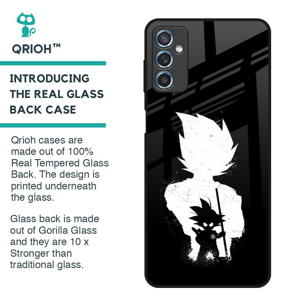 Monochrome Goku Glass Case for Samsung Galaxy M52 5G