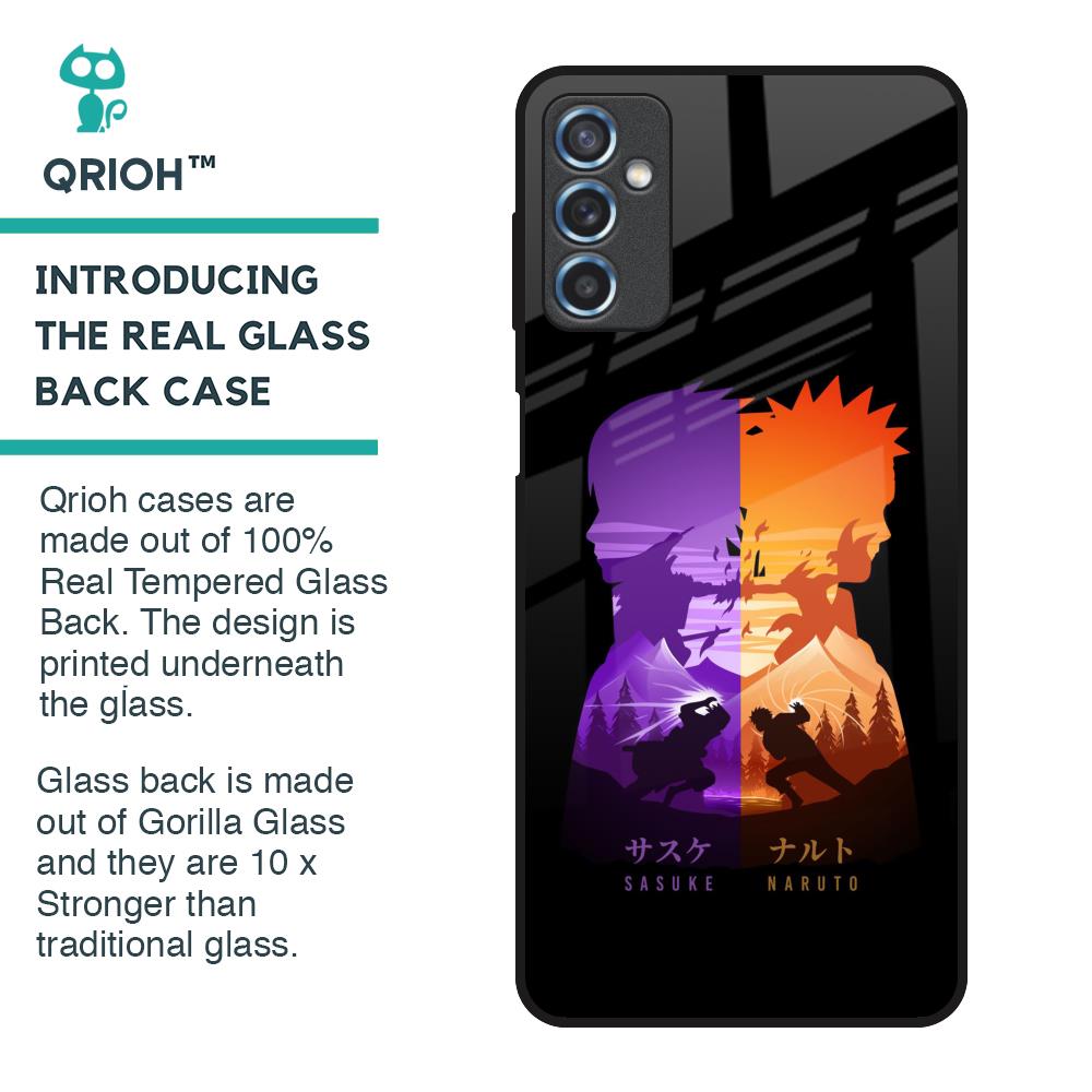 Minimalist Anime Glass Case for Samsung Galaxy M52 5G