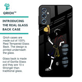 Luffy Line Art Glass Case for Samsung Galaxy M52 5G