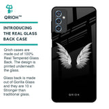 White Angel Wings Glass Case for Samsung Galaxy M52 5G