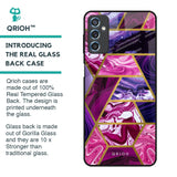 Electroplated Geometric Marble Glass Case for Samsung Galaxy M52 5G