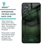 Green Leather Glass Case for Samsung Galaxy M52 5G