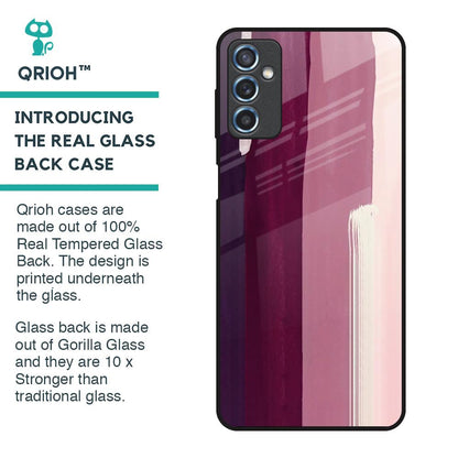 Brush Stroke Art Glass Case for Samsung Galaxy M52 5G